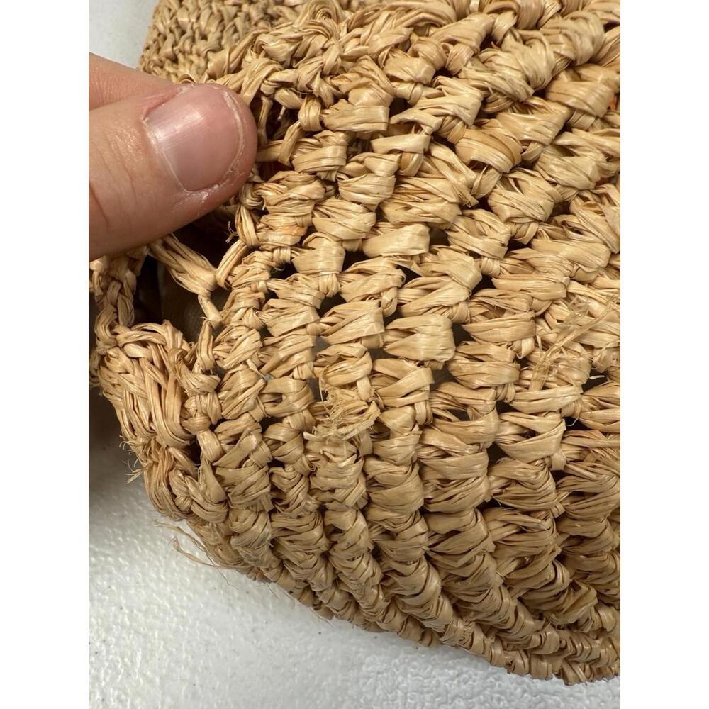 Polo Ralph Lauren Crochet Mini Bucket Bag – As Is (Broken Weave & Fraying) - Picture 7 of 11